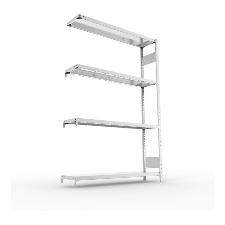 Meta Steckregal CLIP S3 230 LR AR 2000 x 1300 x 300 verzinkt mit 4 Böden