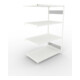 Meta Steckregal CLIP S3 230 LR AR 2000 x 1300 x 800 RAL 7035 kpl. mit 4 Böden