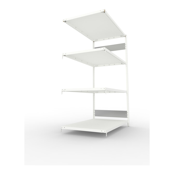 Meta Steckregal CLIP S3 230 LR AR 2000 x 1300 x 800 RAL 7035 kpl. mit 4 Böden