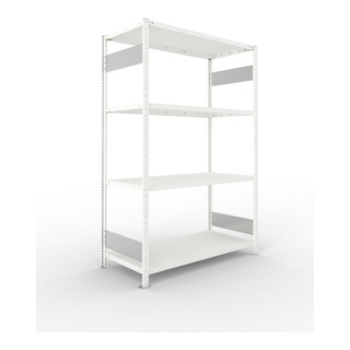 Meta Steckregal CLIP S3 230 mit Längsriegelaussteifung 2000 x 1300 x 600 mm RAL 7035
