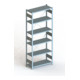 Meta Steckregal Grundregal S3 CLIP 150 GR 2500 x 1000 x 400 mm lichtgrau + 6 Böden-1