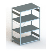 Meta Steckregal Grundregal S3 CLIP 230 GR 2000 x 1300 x 800 mm verzinkt + 4 Böden-1