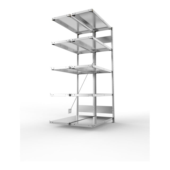 Meta Steckregal S3 CLIP 150 2000 x 1000 x 400mm verzinkt 2 x 5 Böden