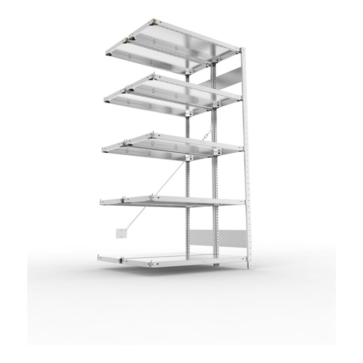 Meta Steckregal S3 CLIP 150 2000 x 1000 x 400mm verzinkt 2 x 5 Böden