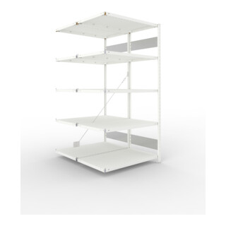 META Steckregal S3 CLIP 150 2000 x 1000 x 600 RAL 7035 mit 2 x 5 Böden