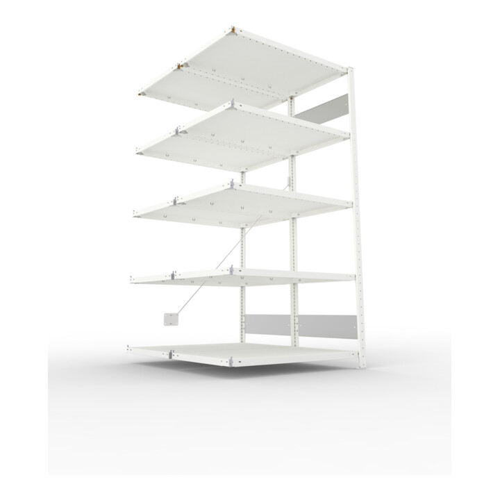 META Steckregal S3 CLIP 150 2000 x 1000 x 600 RAL 7035 mit 2 x 5 Böden