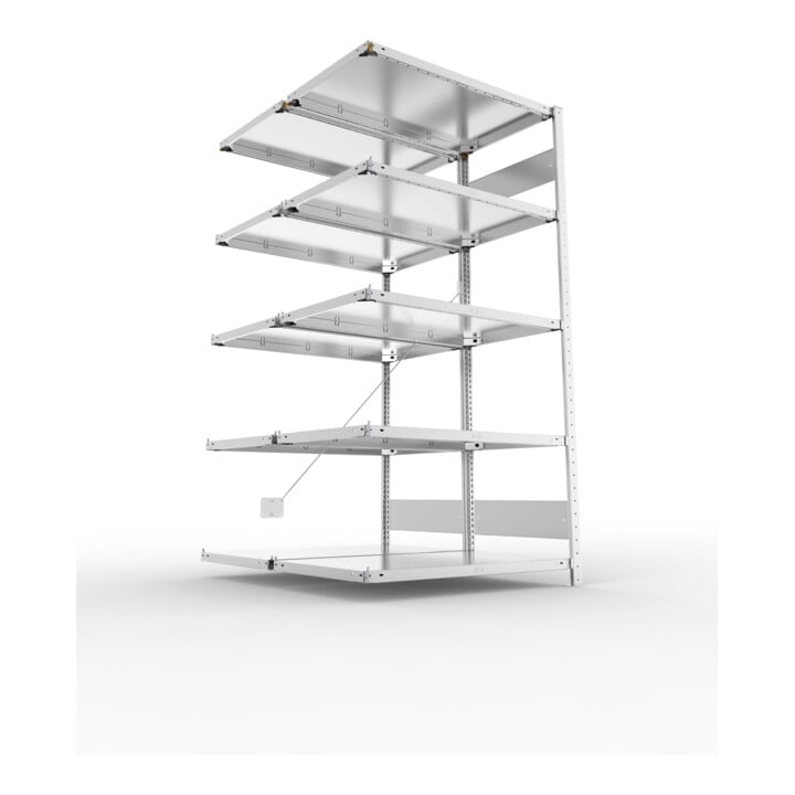 Meta Steckregal S3 CLIP 150 2000 x 1000 x 600 verzinkt mit 10 Böden