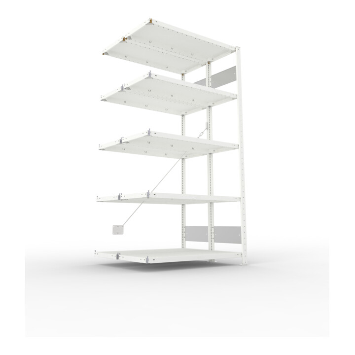 META Steckregal S3 CLIP 150 DAR 2000 x 1000 x 400 RAL 7035 mit 2 x 5 Böden