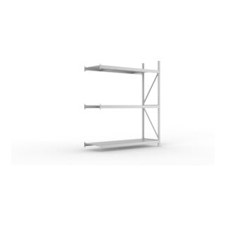 Meta Weitspann-Anbauregal MINI-RACK 2200 x 1800 x 650 mm Stahlpaneele verzinkt