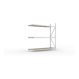 Meta Weitspann-Anbauregal MINI-RACK 2200 x 2200 x 650 mm verzinkt Spanplattenböden