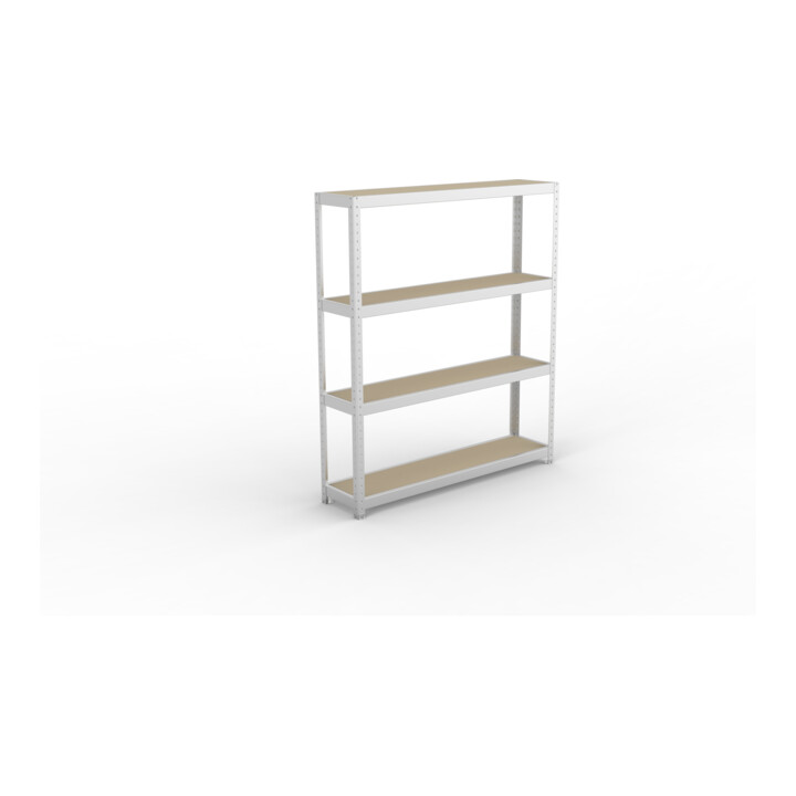 Meta Weitspannregal Speed Rack 1970 x 1700 x 400 mm verzinkt + 4 Fachebenen + Spanplatten