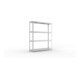 Meta Weitspannregal Speed Rack 1970 x 1700 x 400 mm verzinkt + 4 Fachebenen + Stahlpaneelen