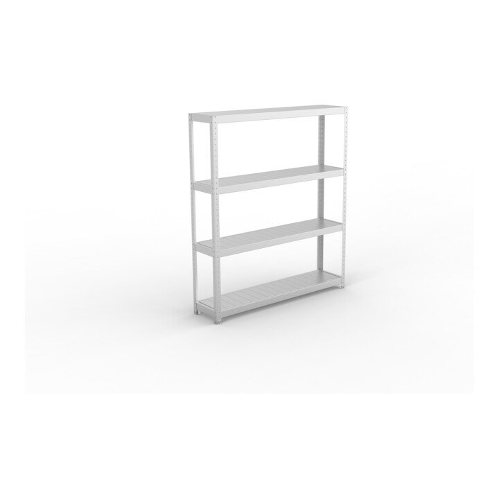 Meta Weitspannregal Speed Rack 1970 x 1700 x 400 mm verzinkt + 4 Fachebenen + Stahlpaneelen
