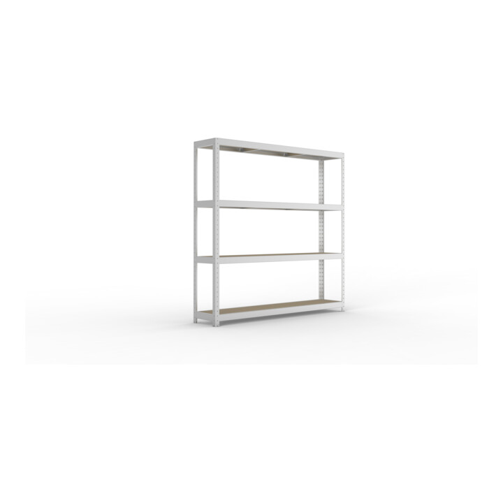 Meta Weitspannregal Speed Rack 1970 x 2000 x 400 mm verzinkt + 4 Fachebenen + Spanplatten