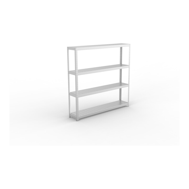Meta Weitspannregal Speed Rack 1970 x 2000 x 400 mm verzinkt + 4 Fachebenen + Stahlpaneelen