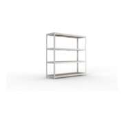 Meta Weitspannregal Speed Rack 1970 x 2000 x 600 mm verzinkt + 4 Fachebenen + Spanplatten-1