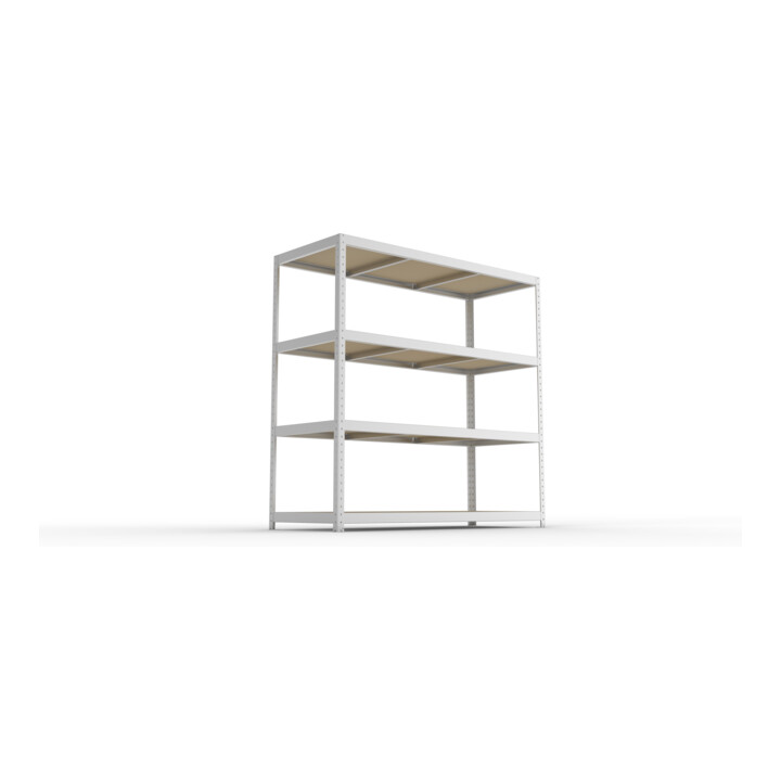 Meta Weitspannregal Speed Rack 1970 x 2000 x 800 mm verzinkt + 4 Fachebenen + Spanplatten