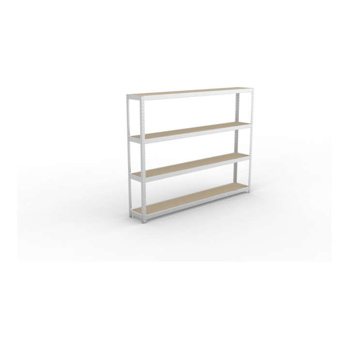 Meta Weitspannregal Speed Rack 1970 x 2500 x 400 mm verzinkt + 4 Fachebenen + Spanplatten