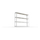 Meta Weitspannregal Speed Rack 1970 x 2500 x 400 mm verzinkt + 4 Fachebenen + Spanplatten