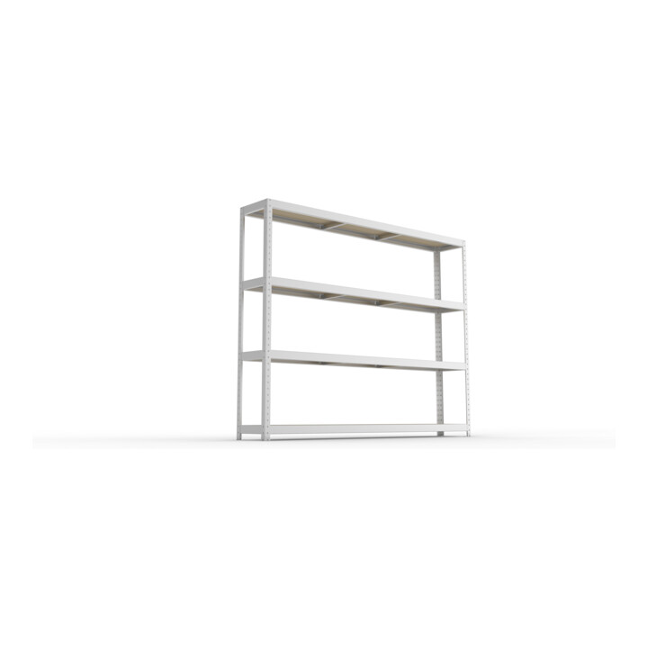 Meta Weitspannregal Speed Rack 1970 x 2500 x 400 mm verzinkt + 4 Fachebenen + Spanplatten