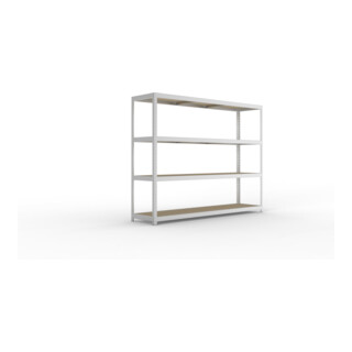 Meta Weitspannregal Speed Rack 1970 x 2500 x 600 mm verzinkt + 4 Fachebenen + Spanplatten