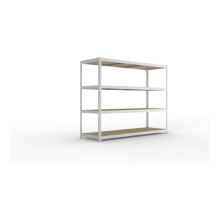 Meta Weitspannregal Speed Rack 1970 x 2500 x 800 mm verzinkt + 4 Fachebenen + Spanplatten