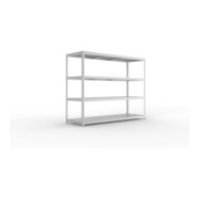 Meta Weitspannregal Speed Rack 1970 x 2500 x 800 mm verzinkt + 4 Fachebenen + Stahlpaneelen