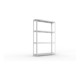 Meta Weitspannregal Speed Rack 2470 x 1700 x 400 mm verzinkt + 4 Fachebenen + Stahlpaneelen