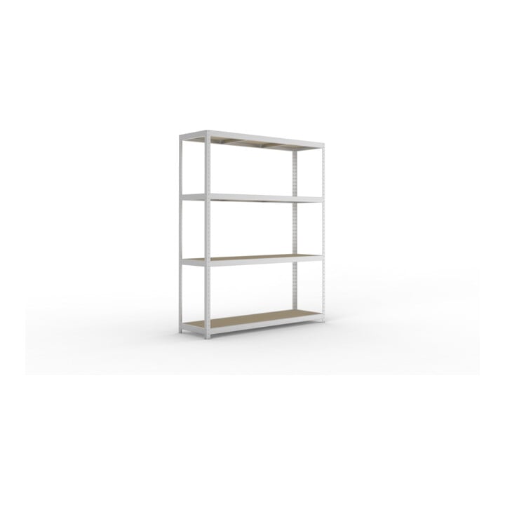 Meta Weitspannregal Speed Rack 2470 x 2000 x 600 mm verzinkt + 4 Fachebenen + Spanplatten