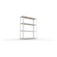Meta Weitspannregal Speed Rack 2470 x 2000 x 600 mm verzinkt + 4 Fachebenen + Spanplatten