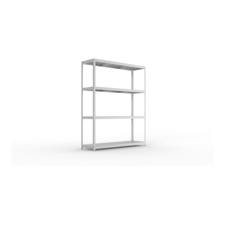Meta Weitspannregal Speed Rack 2470 x 2000 x 600 mm verzinkt + 4 Fachebenen + Stahlpaneelen