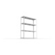 Meta Weitspannregal Speed Rack 2470 x 2000 x 600 mm verzinkt + 4 Fachebenen + Stahlpaneelen