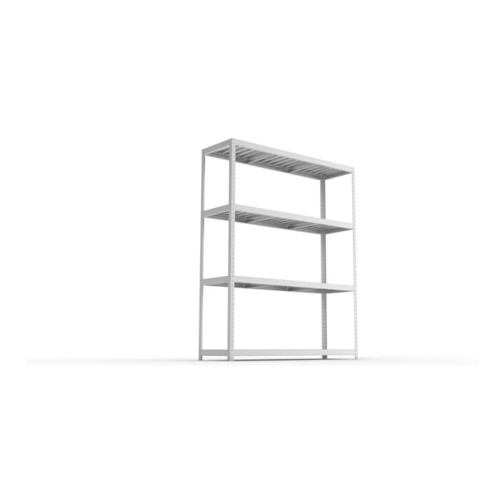 Meta Weitspannregal Speed Rack 2470 x 2000 x 600 mm verzinkt + 4 Fachebenen + Stahlpaneelen