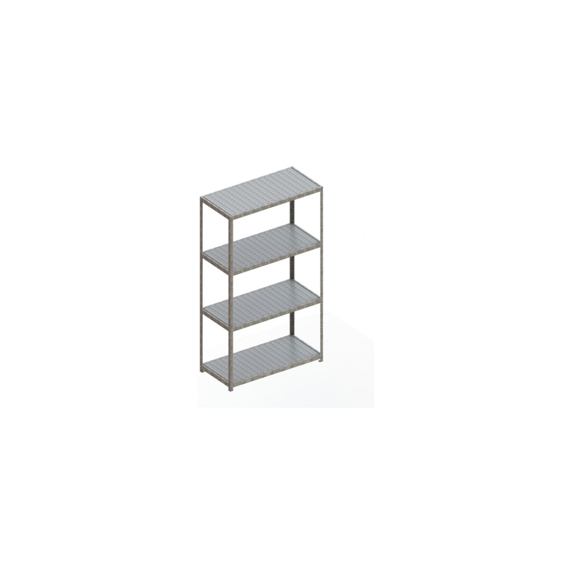 Meta Weitspannregal Speed Rack 2470 x 2000 x 800 mm verzinkt + 4 Fachebenen + Spanplatten