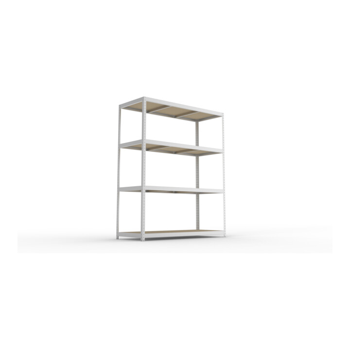 Meta Weitspannregal Speed Rack 2470 x 2000 x 800 mm verzinkt + 4 Fachebenen + Spanplatten