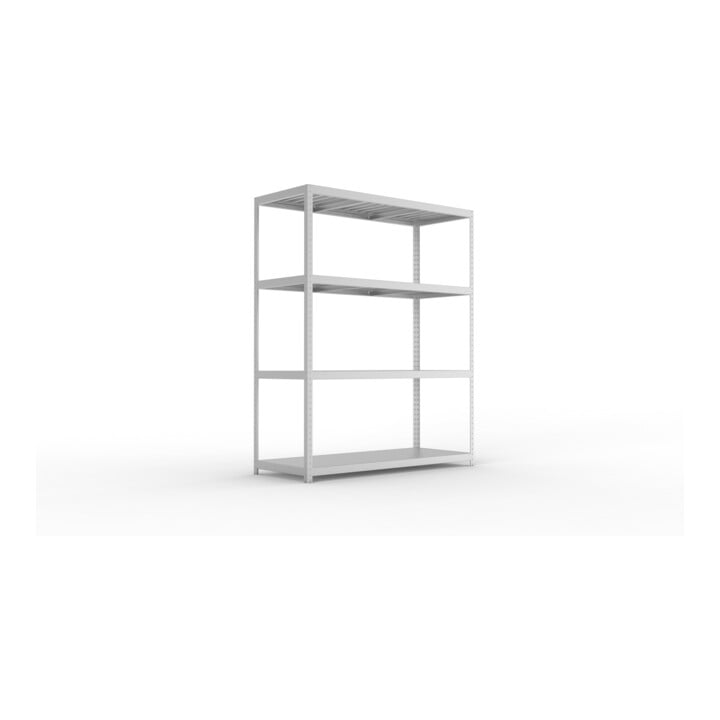Meta Weitspannregal Speed Rack 2470 x 2000 x 800 mm verzinkt + 4 Fachebenen + Stahlpaneelen