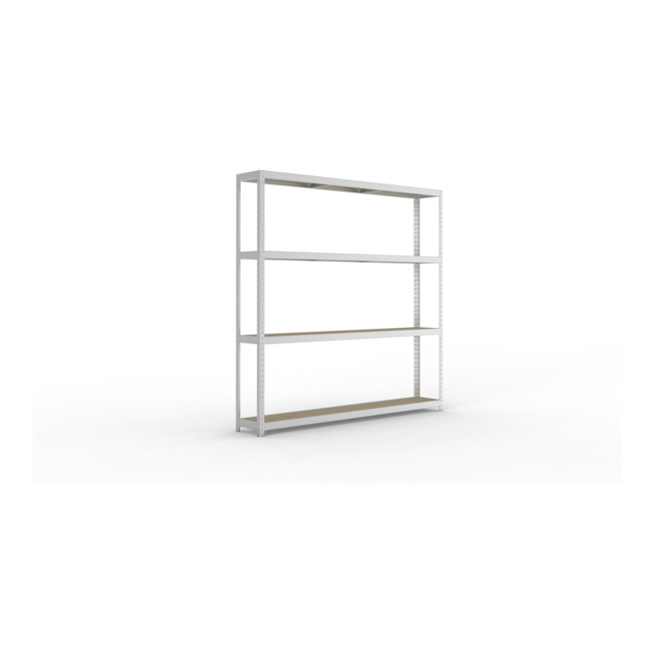 Meta Weitspannregal Speed Rack 2470 x 2500 x 400 mm verzinkt + 4 Fachebenen + Spanplatten