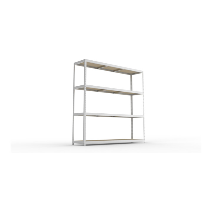 Meta Weitspannregal Speed Rack 2470 x 2500 x 600 mm verzinkt + 4 Fachebenen + Spanplatten
