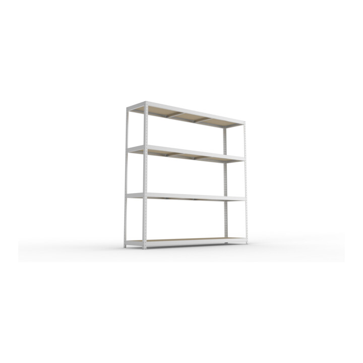 Meta Weitspannregal Speed Rack 2470 x 2500 x 600 mm verzinkt + 4 Fachebenen + Spanplatten