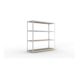 Meta Weitspannregal Speed Rack 2470 x 2500 x 800 mm verzinkt + 4 Fachebenen + Spanplatten