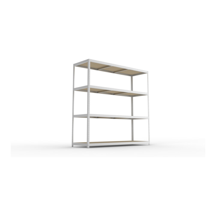 Meta Weitspannregal Speed Rack 2470 x 2500 x 800 mm verzinkt + 4 Fachebenen + Spanplatten