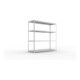 Meta Weitspannregal Speed Rack 2470 x 2500 x 800 mm verzinkt + 4 Fachebenen + Stahlpaneelen