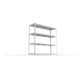 Meta Weitspannregal Speed Rack 2470 x 2500 x 800 mm verzinkt + 4 Fachebenen + Stahlpaneelen