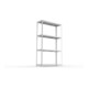 Meta Weitspannregal Speed Rack 2970 x 1700 x 600 mm verzinkt + 4 Fachebenen + Stahlpaneelen