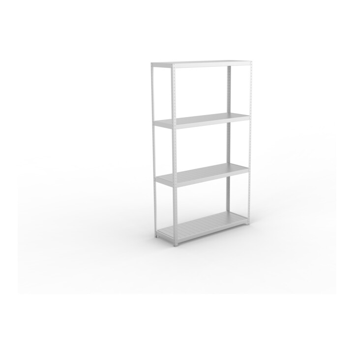 Meta Weitspannregal Speed Rack 2970 x 1700 x 600 mm verzinkt + 4 Fachebenen + Stahlpaneelen