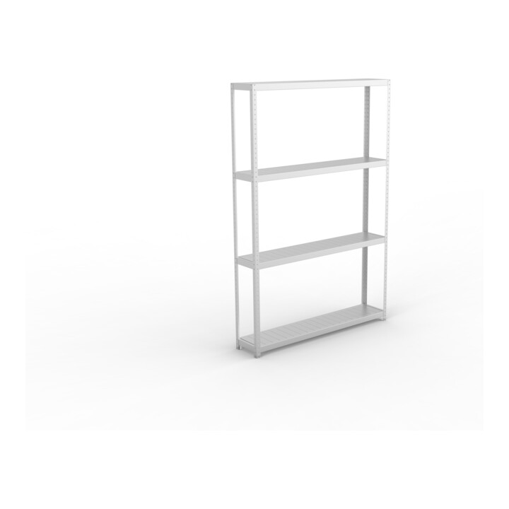 Meta Weitspannregal Speed Rack 2970 x 2000 x 400 mm verzinkt + 4 Fachebenen + Stahlpaneelen