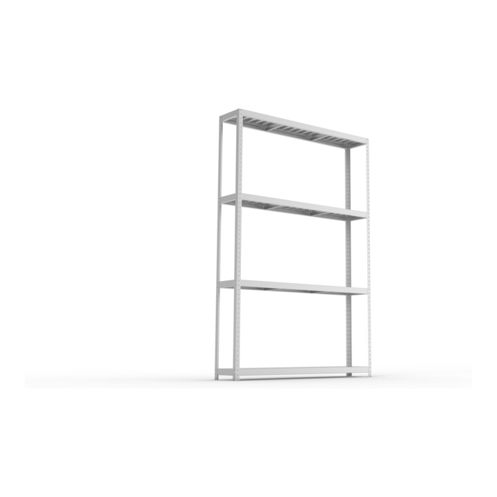 Meta Weitspannregal Speed Rack 2970 x 2000 x 400 mm verzinkt + 4 Fachebenen + Stahlpaneelen