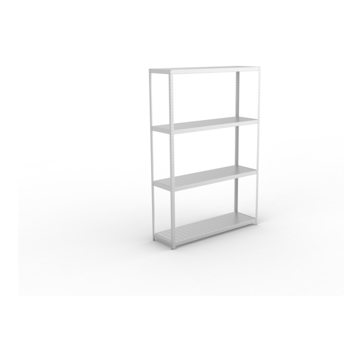 Meta Weitspannregal Speed Rack 2970 x 2000 x 600 mm verzinkt + 4 Fachebenen + Stahlpaneelen