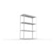 Meta Weitspannregal Speed Rack 2970 x 2000 x 800 mm verzinkt + 4 Fachebenen + Stahlpaneelen