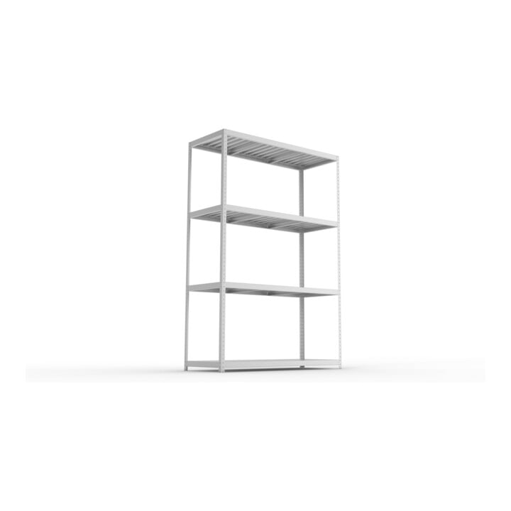 Meta Weitspannregal Speed Rack 2970 x 2000 x 800 mm verzinkt + 4 Fachebenen + Stahlpaneelen